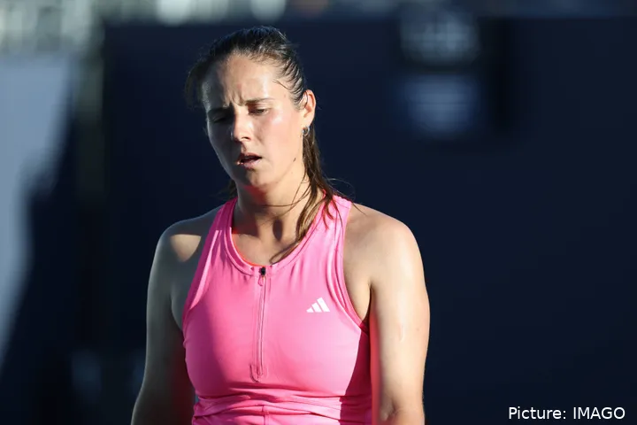 Daria Kasatkina con gesto de decepción