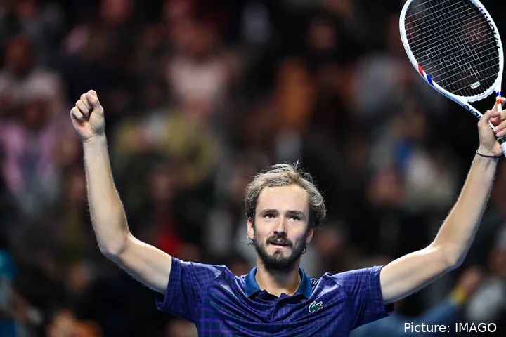 Daniil Medvedev at the Almaty Open.