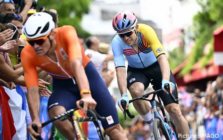 Wout van Aert tijdens de Olympische Spelen van 2024. @Imago