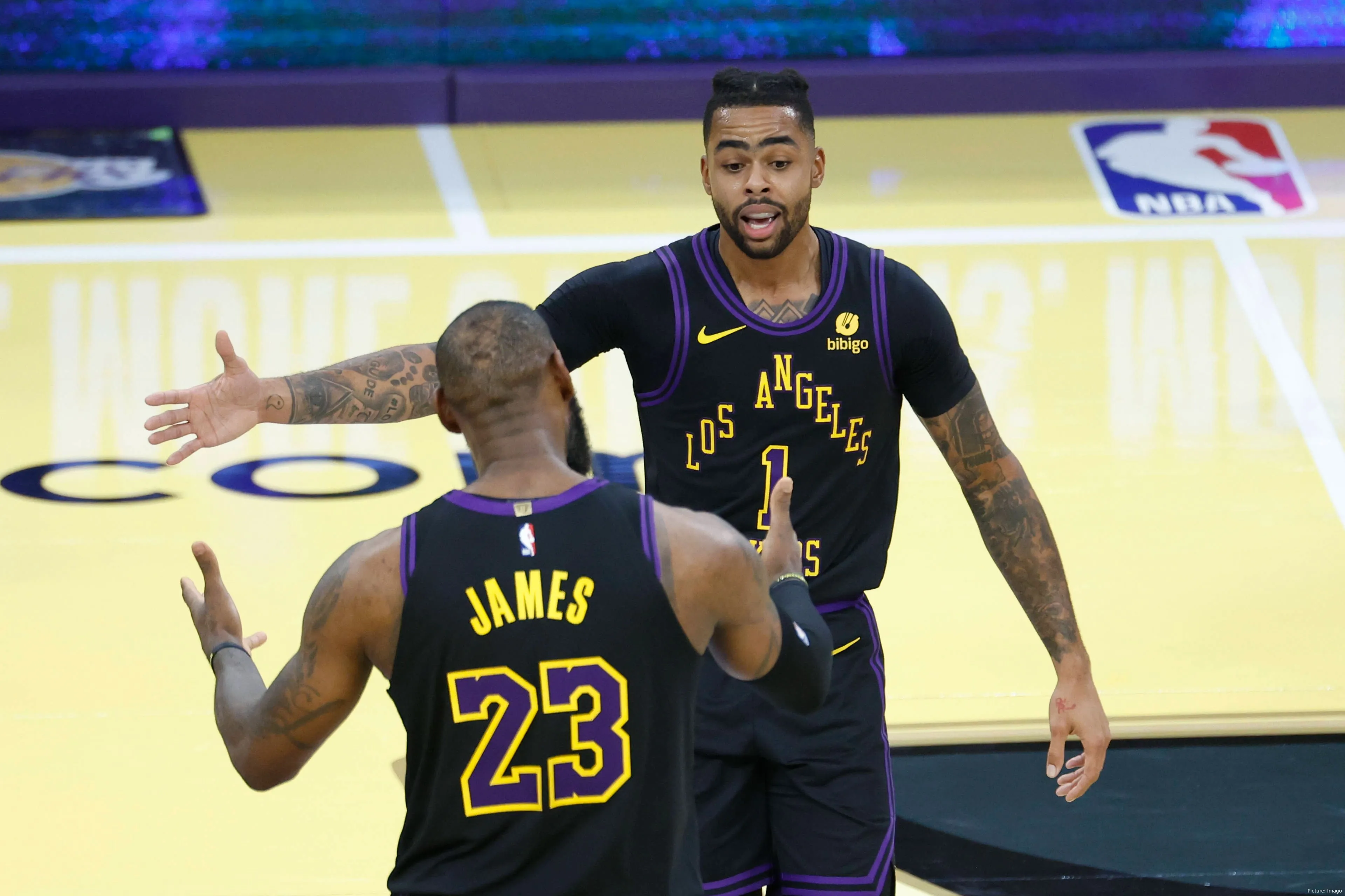 dangelo russell lebron james lakersimago1037711063h