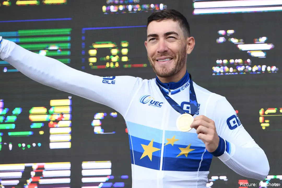 Giacomo Nizzolo im Trikot des Europameisters