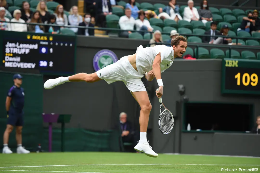 Daniil Medvedev at 2021 Wimbledon.