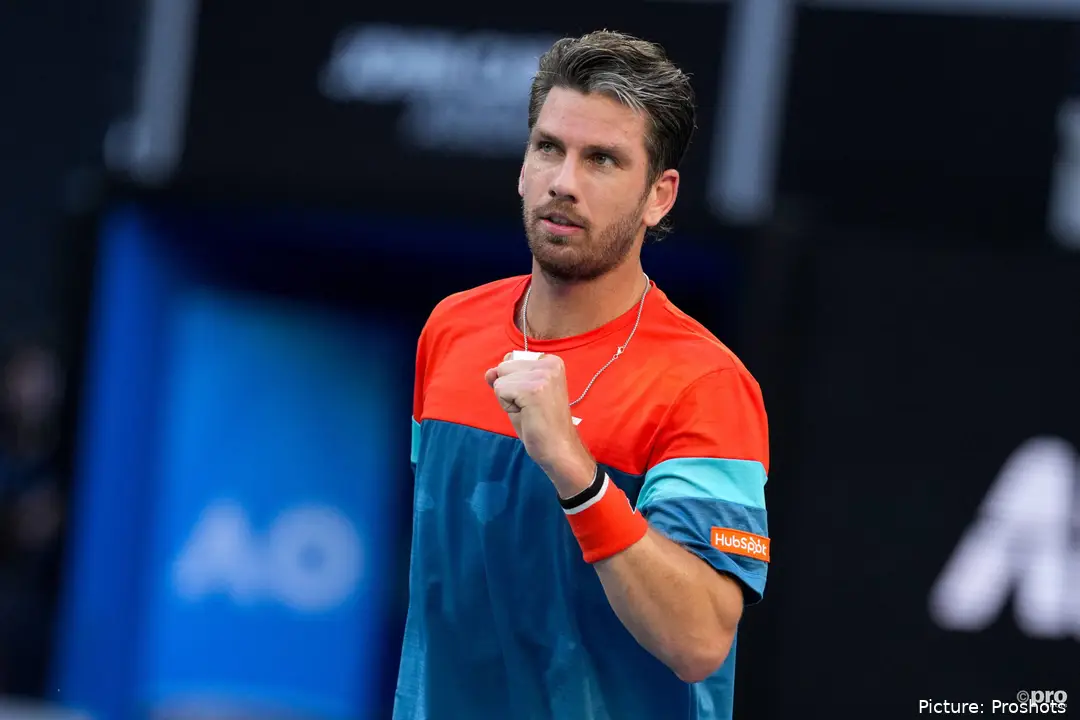 Cameron Norrie clenches his fist at Australian Open 2026.