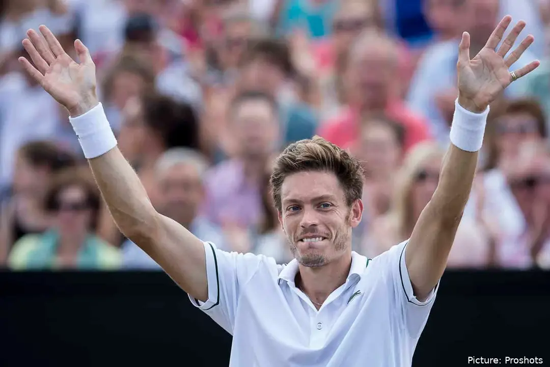 Nicolas Mahut competing in Rosmalen, Netherlands