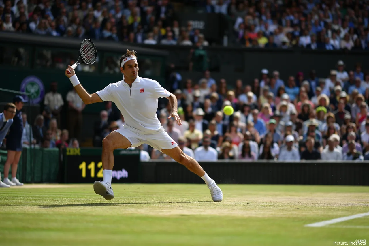 Roger Federer durante el Campeonato de Wimbledon