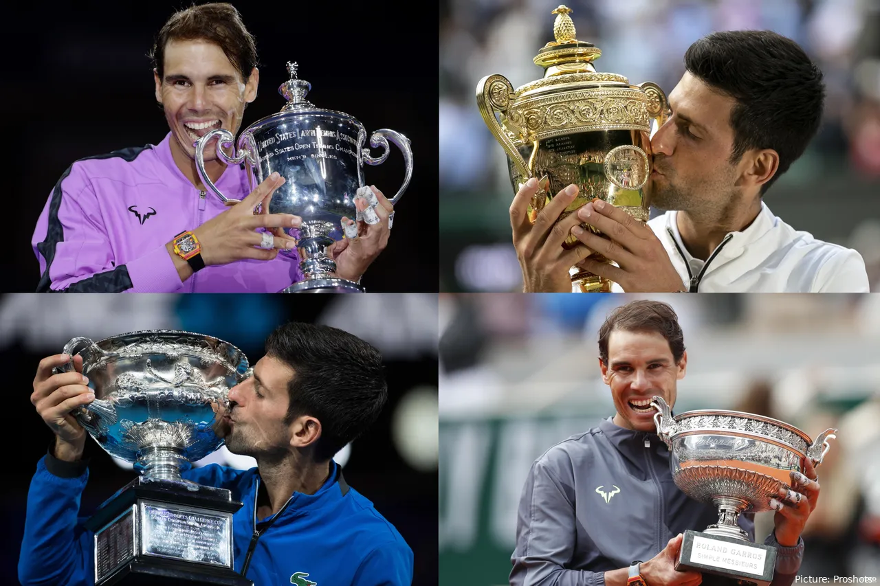 Rafael Nadal und Novak Djokovic - große Rivalen, die ihre Rivalität erneuern.