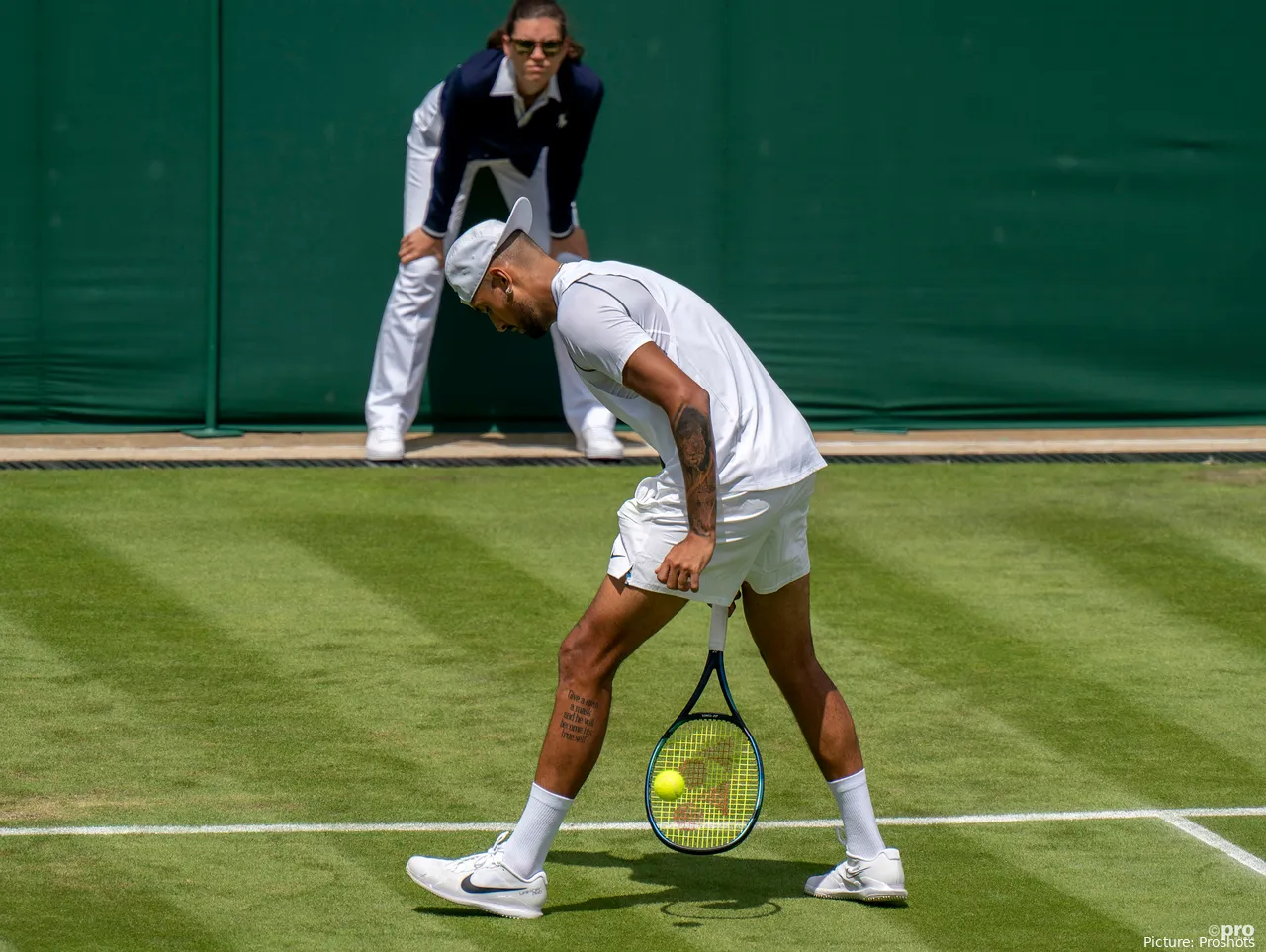 Nick Kyrgios en Wimbledon 2022, perdió la final contra Novak Djokovic.
