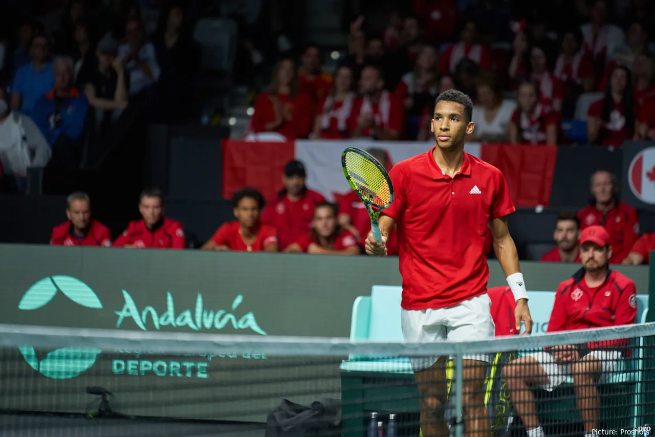 Felix Auger Aliassime en la Copa Davis