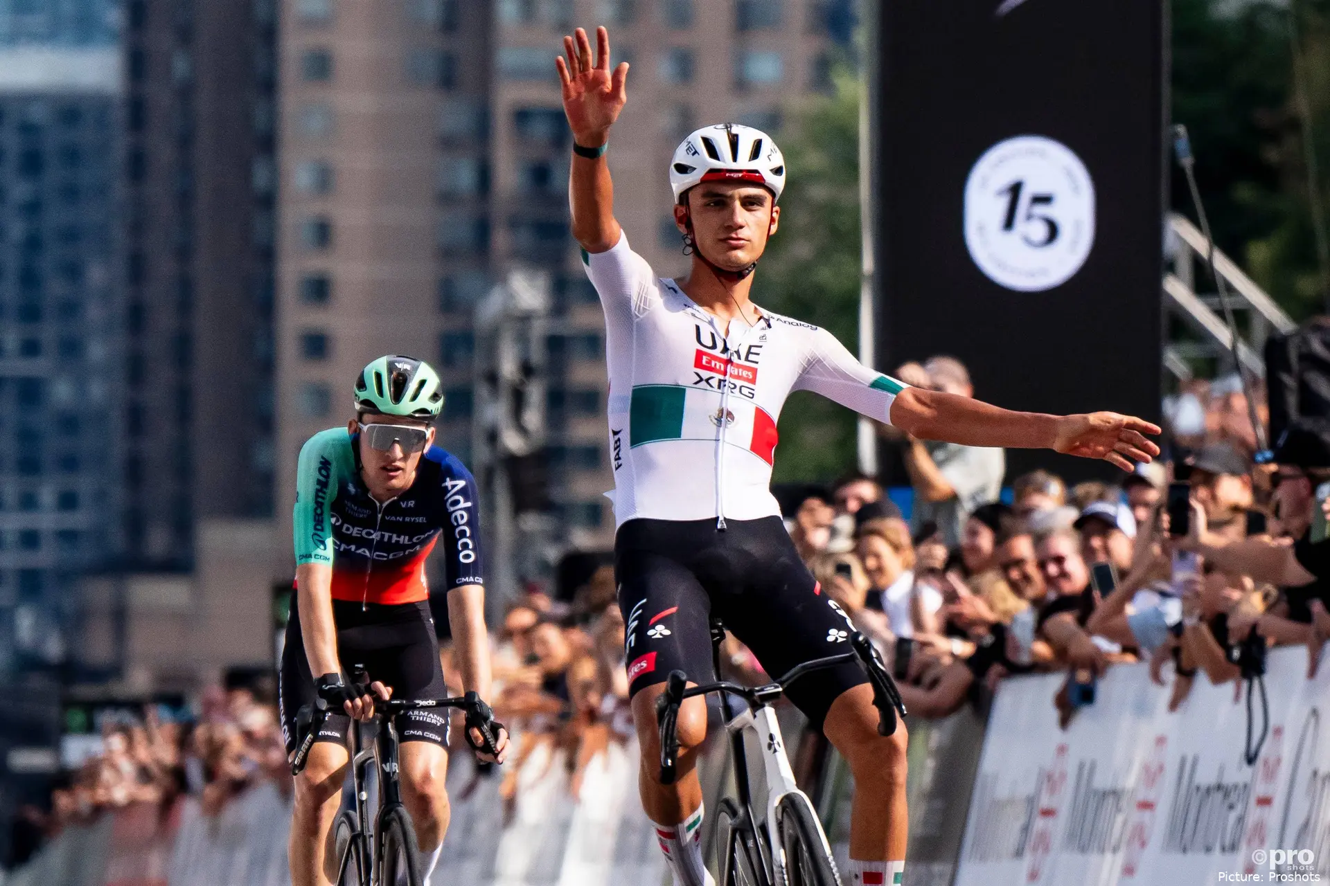 Isaac del Toro winning the 2026 GP de Montréal