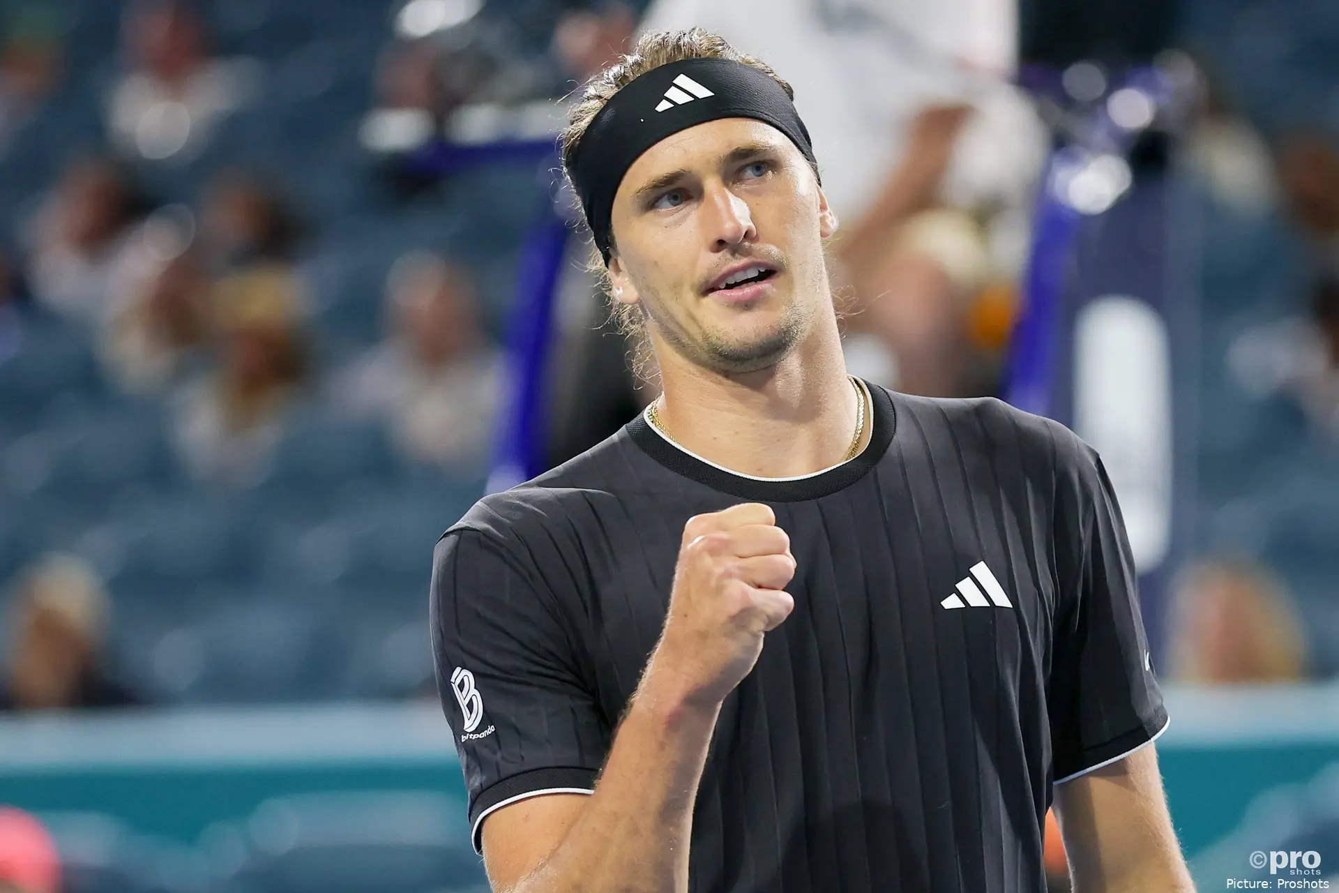 Alexander Zverev celebrating at the Miami Open 2026