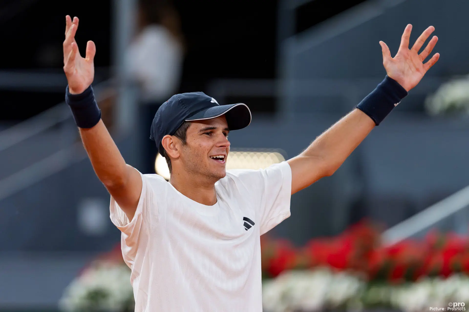 Rafael Jodar at Roland Garros 2026 looking happy