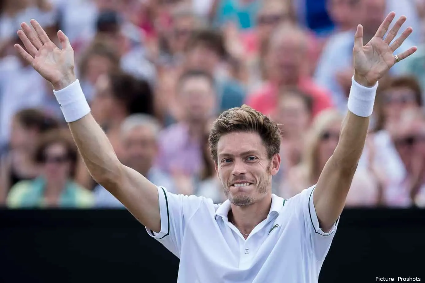 Nicolas Mahut competing in Rosmalen, Netherlands