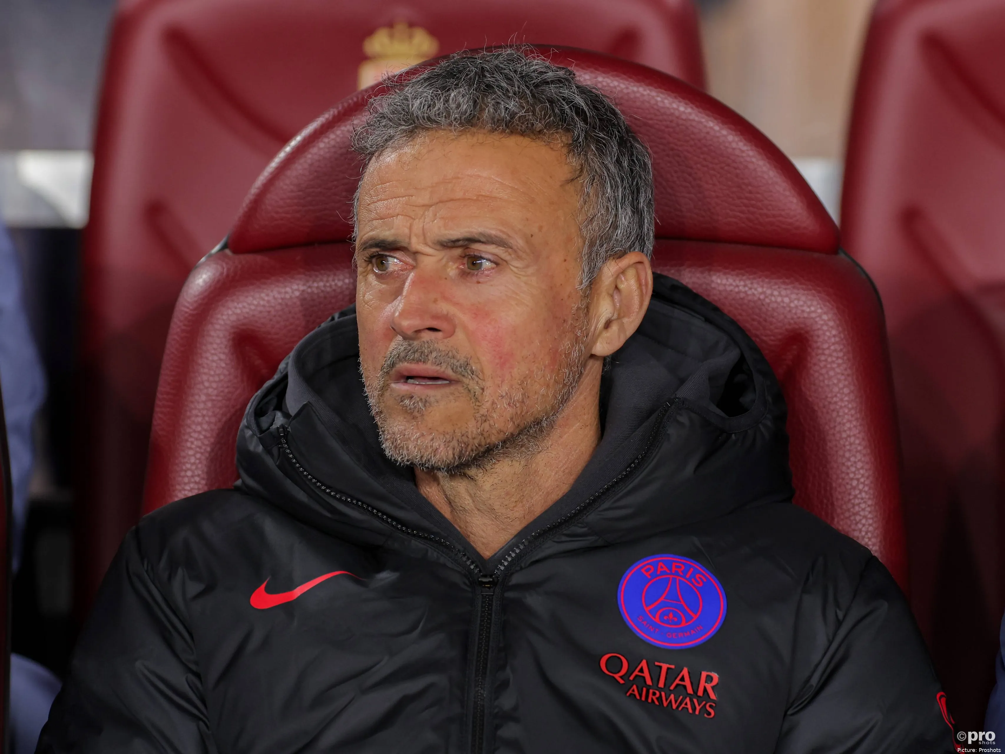 Luis Enrique, en el banquillo del PSG