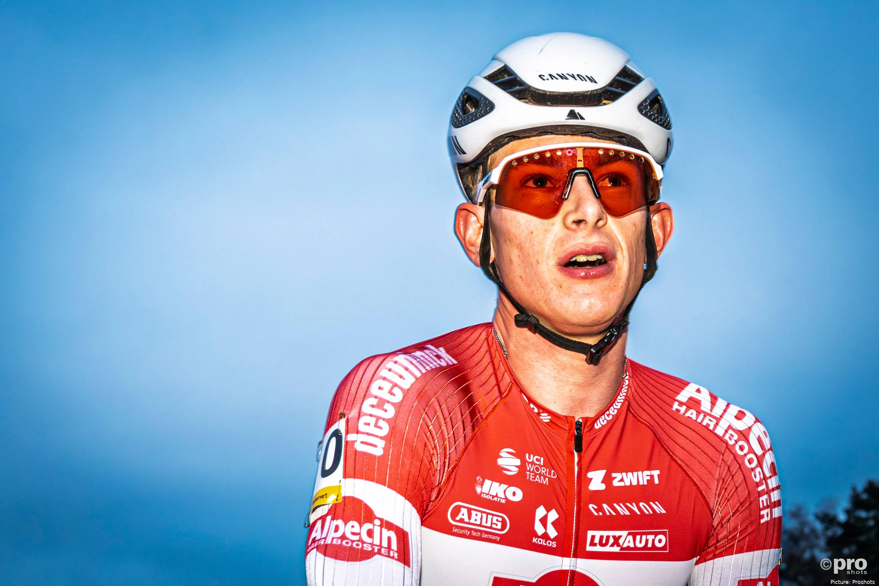 Tibor del Grosso during after a cyclocross race in the 2025-2026 season