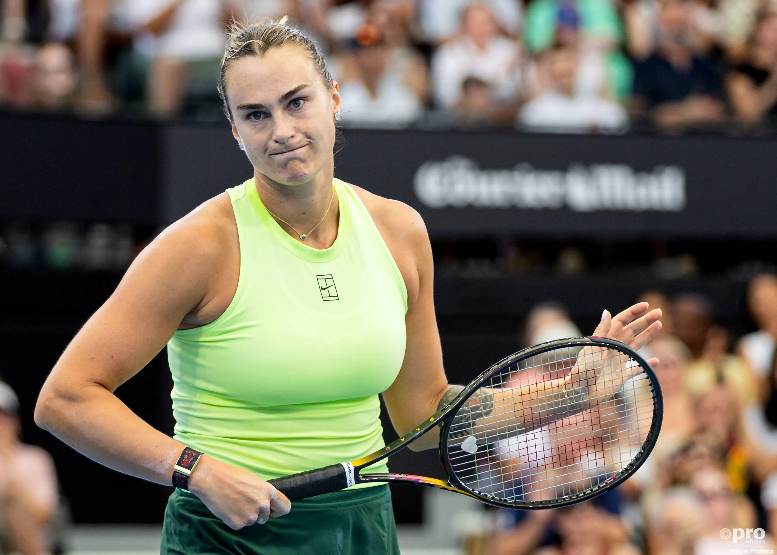 Aryna Sabalenka smiles