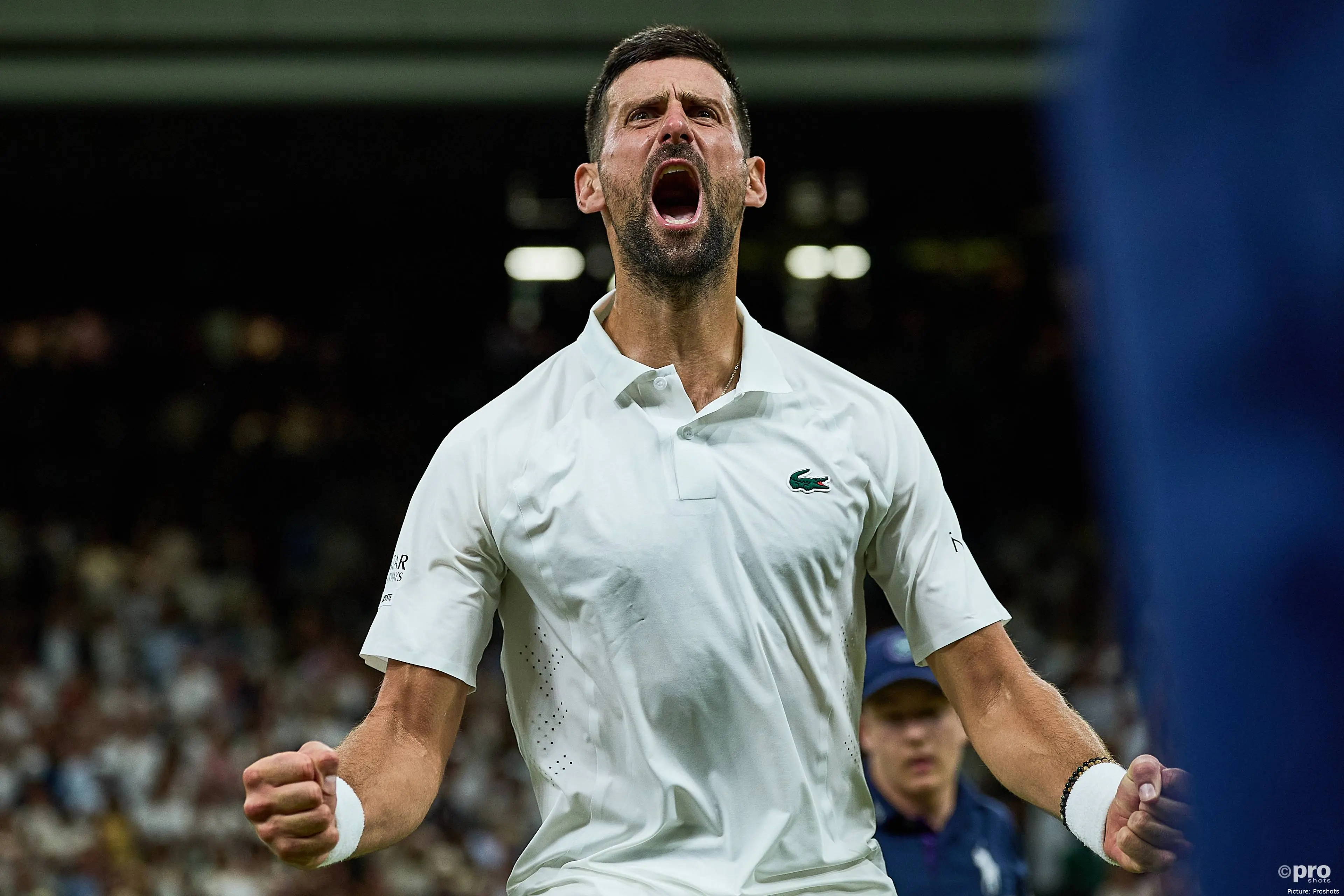 Novak Djokovic passionately celebrating