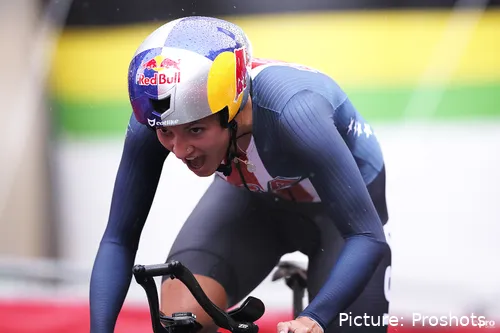 Chloe Dygert, estrella del ciclismo femenino.