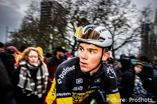 Thibau Nys, Belgian cyclocross national champion, after a race in the 2025-2026 season