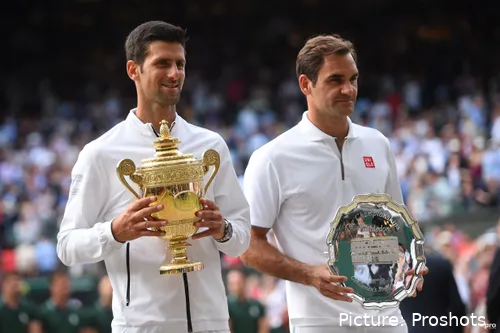 Roger Federer y Novak Djokovic Campeonatos de Wimbledon 2019