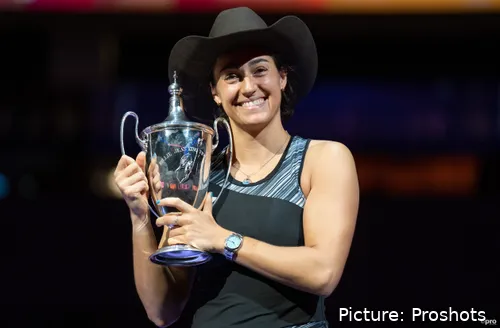 Caroline Garcia en las Finales WTA 2022.