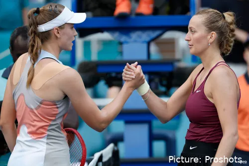 Kvitova defeated Elena Rybakina in the 2023 Miami Open final.