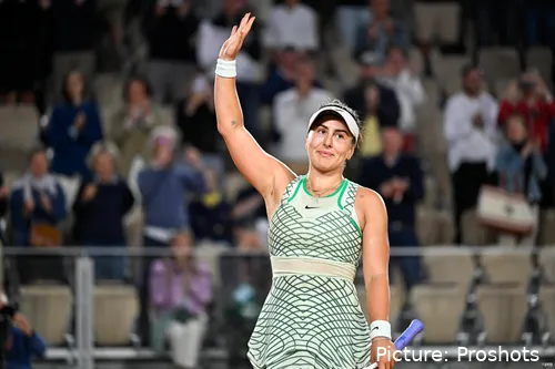 Andreescu at 2023 Roland Garros.