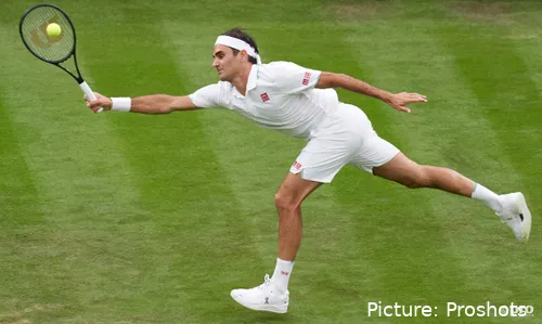 Roger Federer on grass