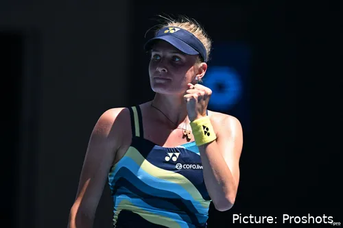 Dayana Yastremska jubelt auf dem Court