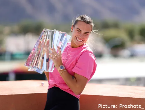 Aryna Sabalenka, trofeo de Indian Wells 2026