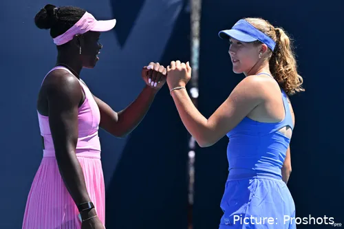 Victoria Mboko und Mirra Andreeva im Doppel bei den Miami Open 2026