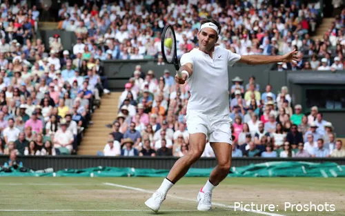 Roger Federer at 2017 Wimbledon.
