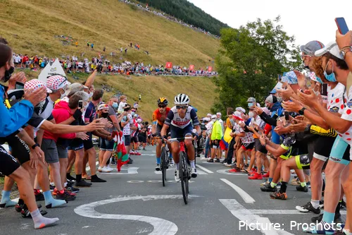 Richie Porte eindigt op het podium van de Tour de France 2020. @Sirotti