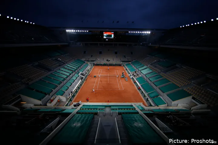 Roland Garros Stadium 2026 by night