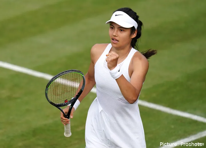 Emma Raducanu at 2021 Wimbledon.