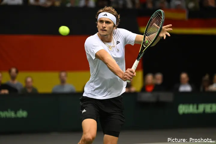 Alexander Zverev proudly playing for his country in the Davis Cup