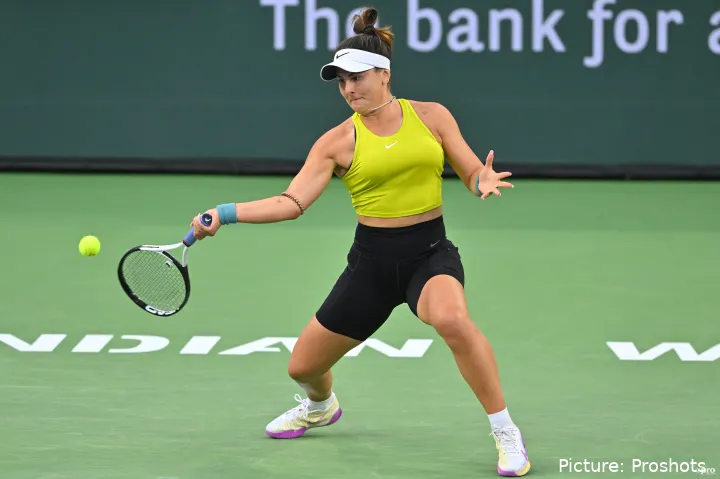 Bianca Andreescu bei 2023 Indian Wells.