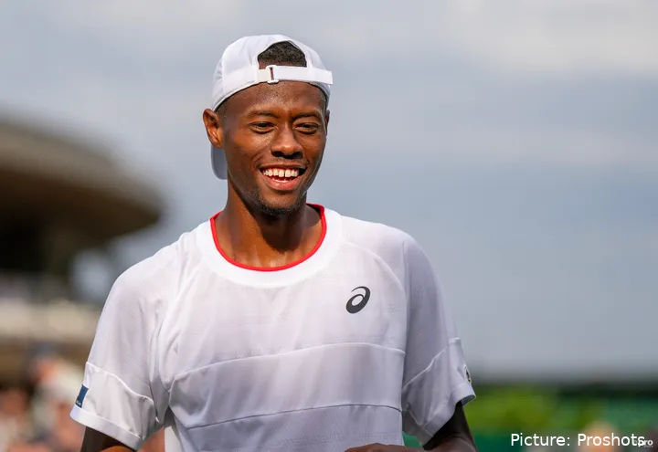 Christopher Eubanks in happier times at Wimbledon.