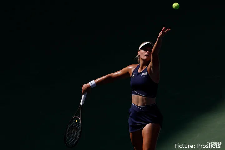 Seen at Greaters serving ice cream, local hero Peyton Stearns will hope to serve up a display for her home fans.