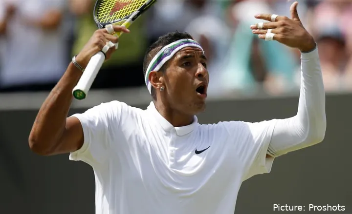 Kyrgios, de 9 anos, surpreendeu o número 1 do mundo Rafa Nadal por 7-6(5), 5-7, 7-6(5), 6-3 na quarta ronda de Wimbledon 2014.