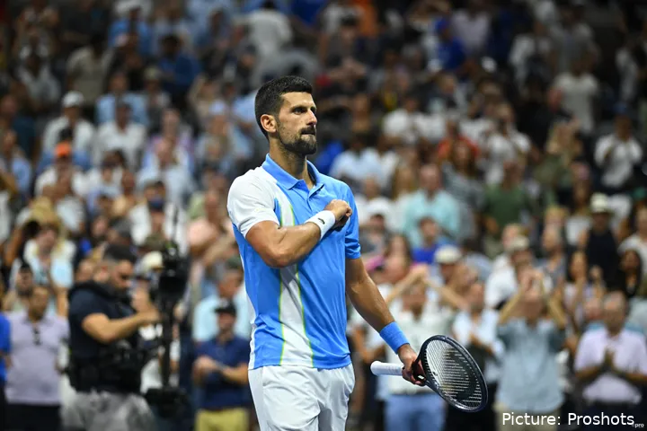Novak Djokovic en el US Open 2023.