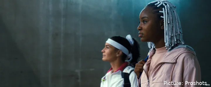 Arantxa Sánchez-Vicario shot in King Richard