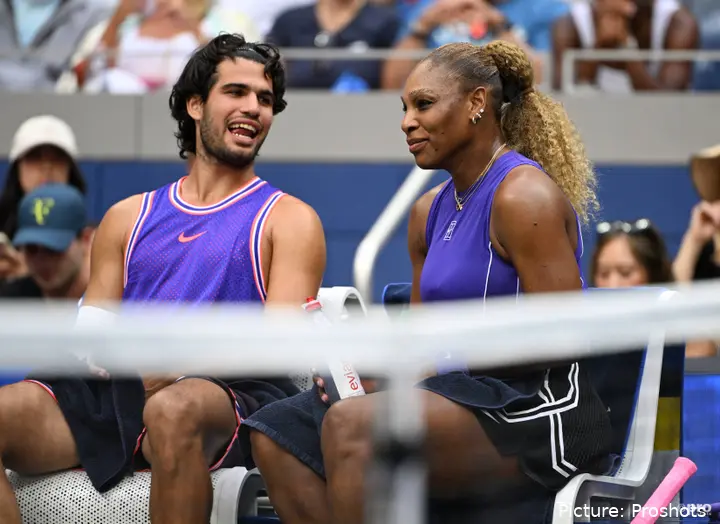Serena with Alcaraz.