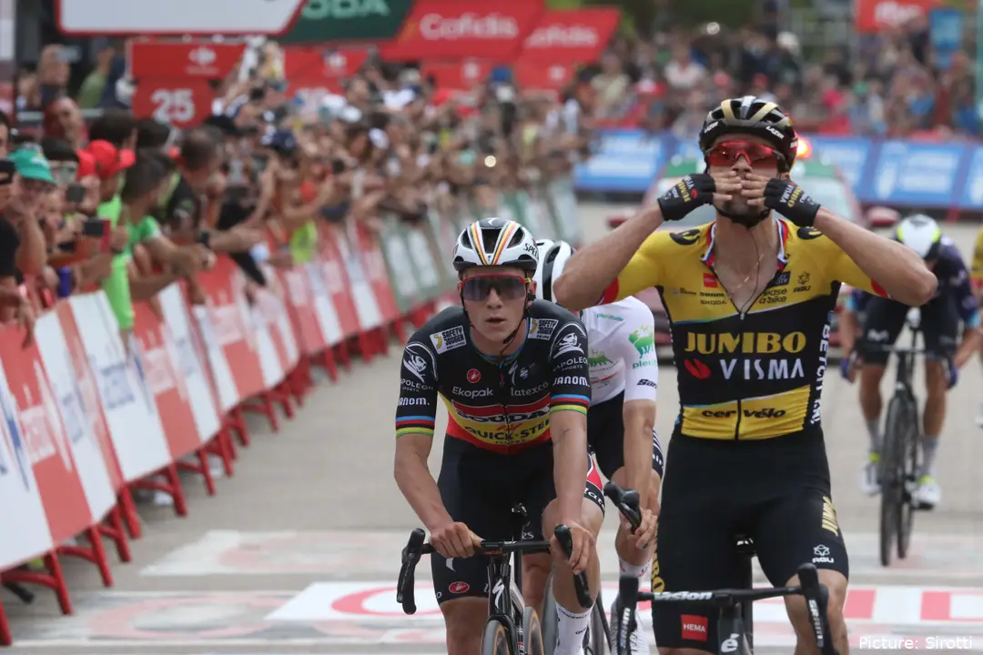 Primoz Roglic celebró numerosas victorias en la Vuelta a España. @Sirotti
