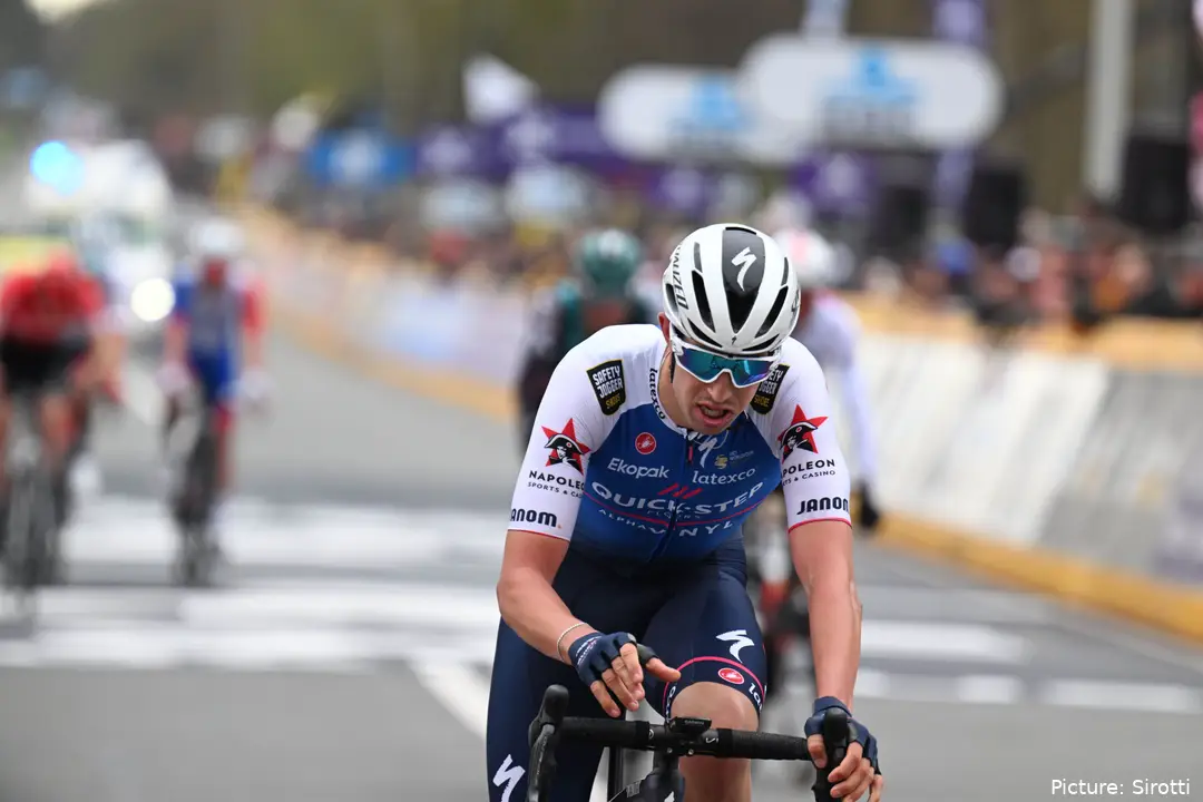 Steimle, cuando era gregario de Remco Evenepoel y Julian Alaphilippe