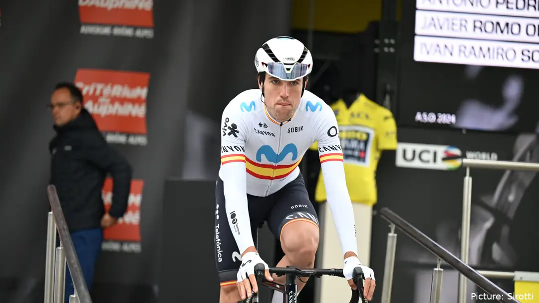 Oier Lazkano, en el Criterium du Dauphiné 2024.