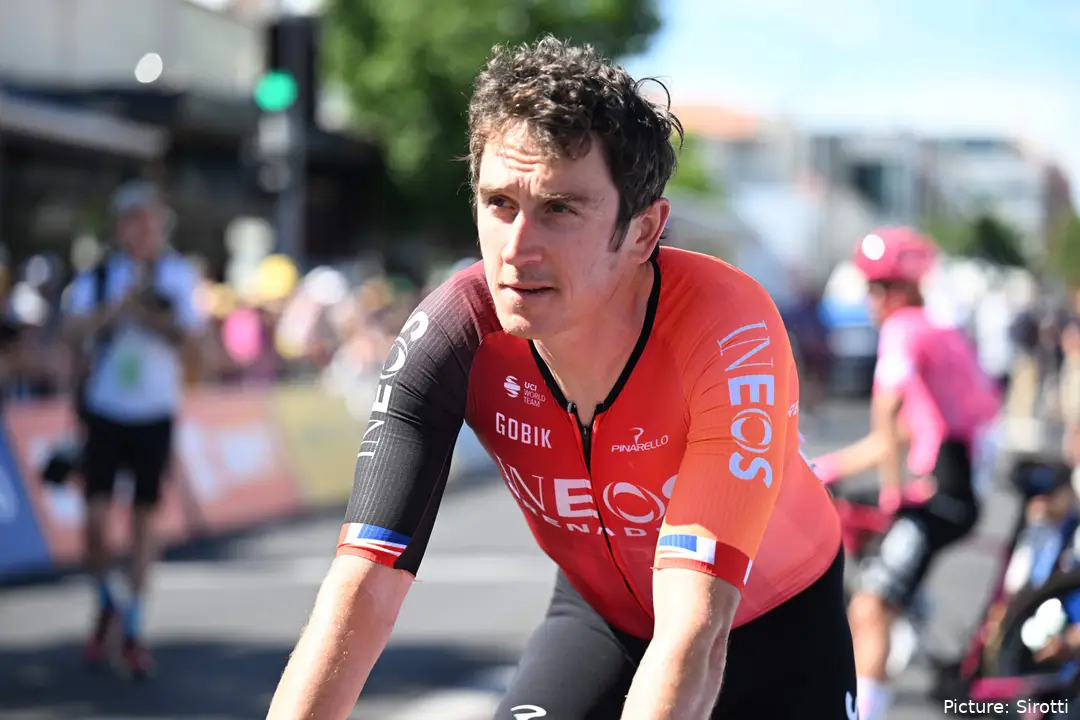 Geraint Thomas sufrió una dura caída en la 3ª etapa de la Vuelta a Suiza 2025