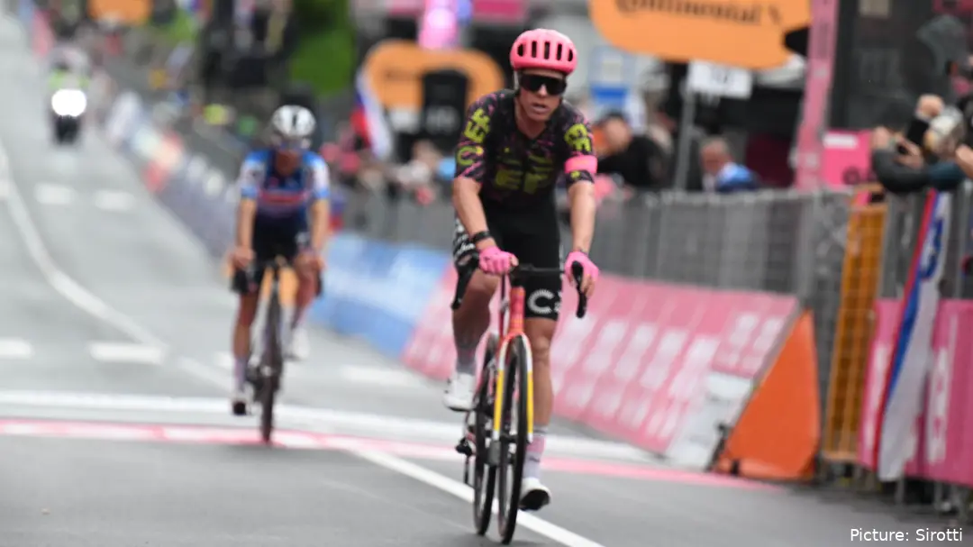 Michael Valgren, con el maillot del EF Education-EasyPost