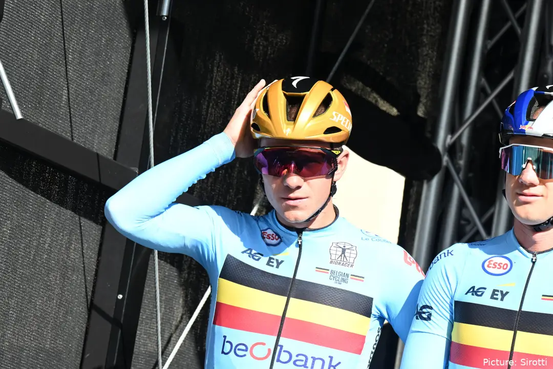 Remco Evenepoel, con el maillot de la selección de Bélgica