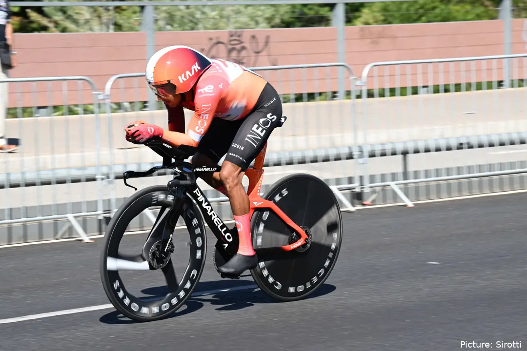 Brandon Rivera, ciclista de INEOS, en la Vuelta a España