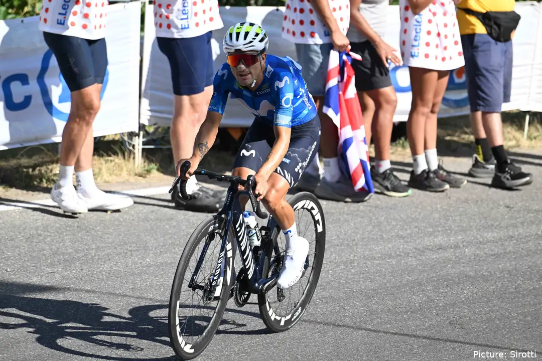 Jefferson Cepeda, en el Tour de Francia 2026 con Movistar Team.